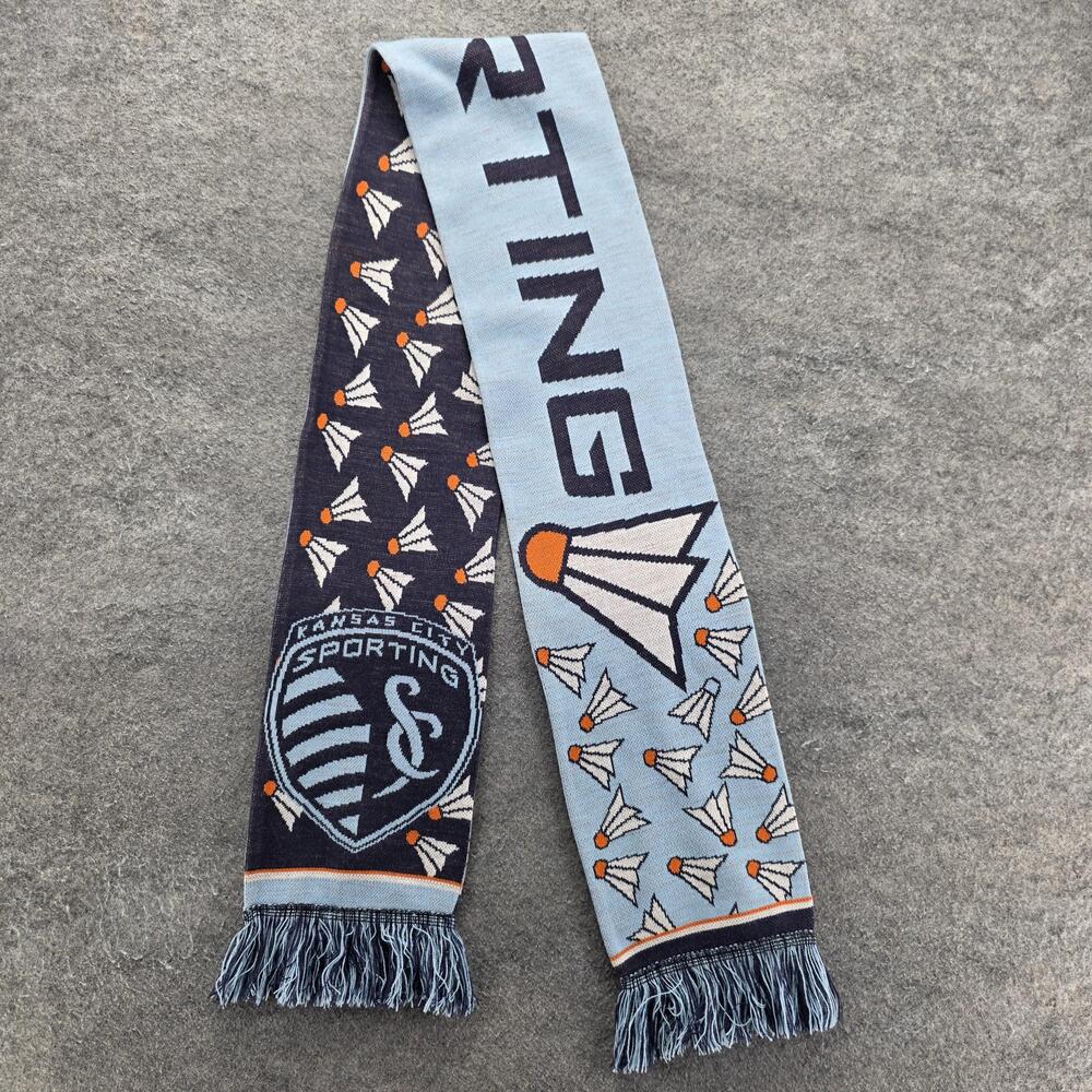 Sporting Kansas City Scarf Mens One Size Blue MLS Soccer Ruffneck Shuttlecock